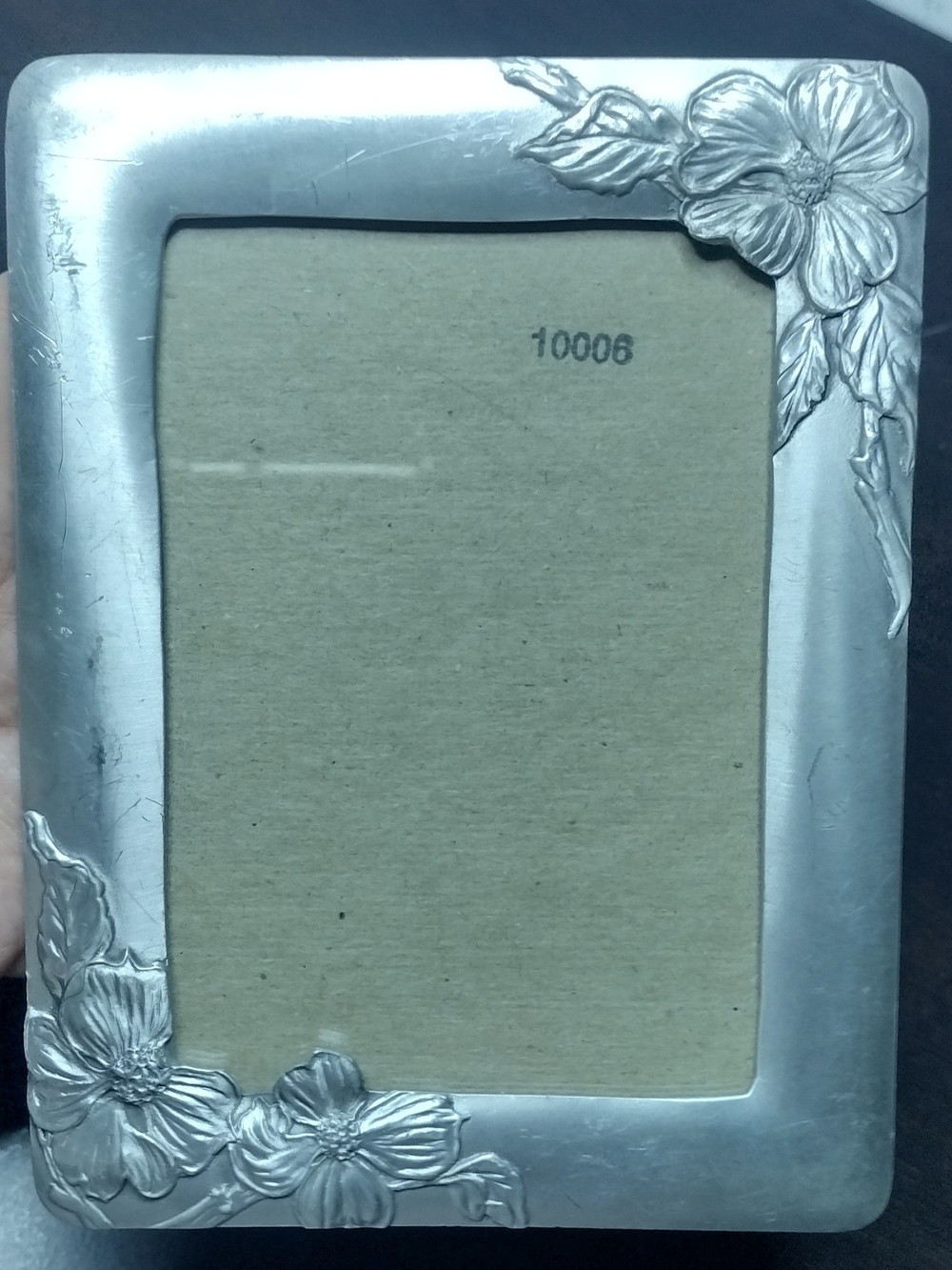 Vintage Silver Tone  Floral Photo Frame by Seagull Fine Pewter - Picture 7 of 8